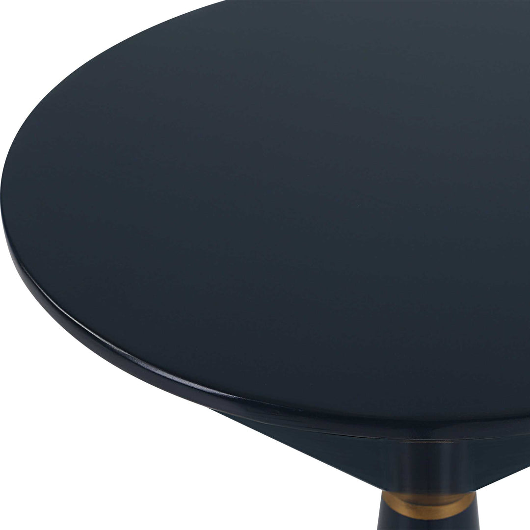American Home Furniture Uttermost Luster Navy Blue Accent Table