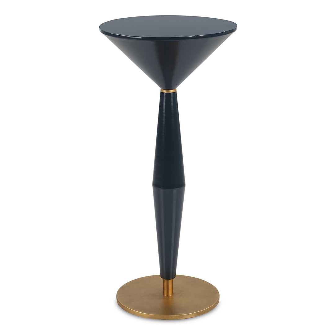 American Home Furniture Uttermost Luster Navy Blue Accent Table