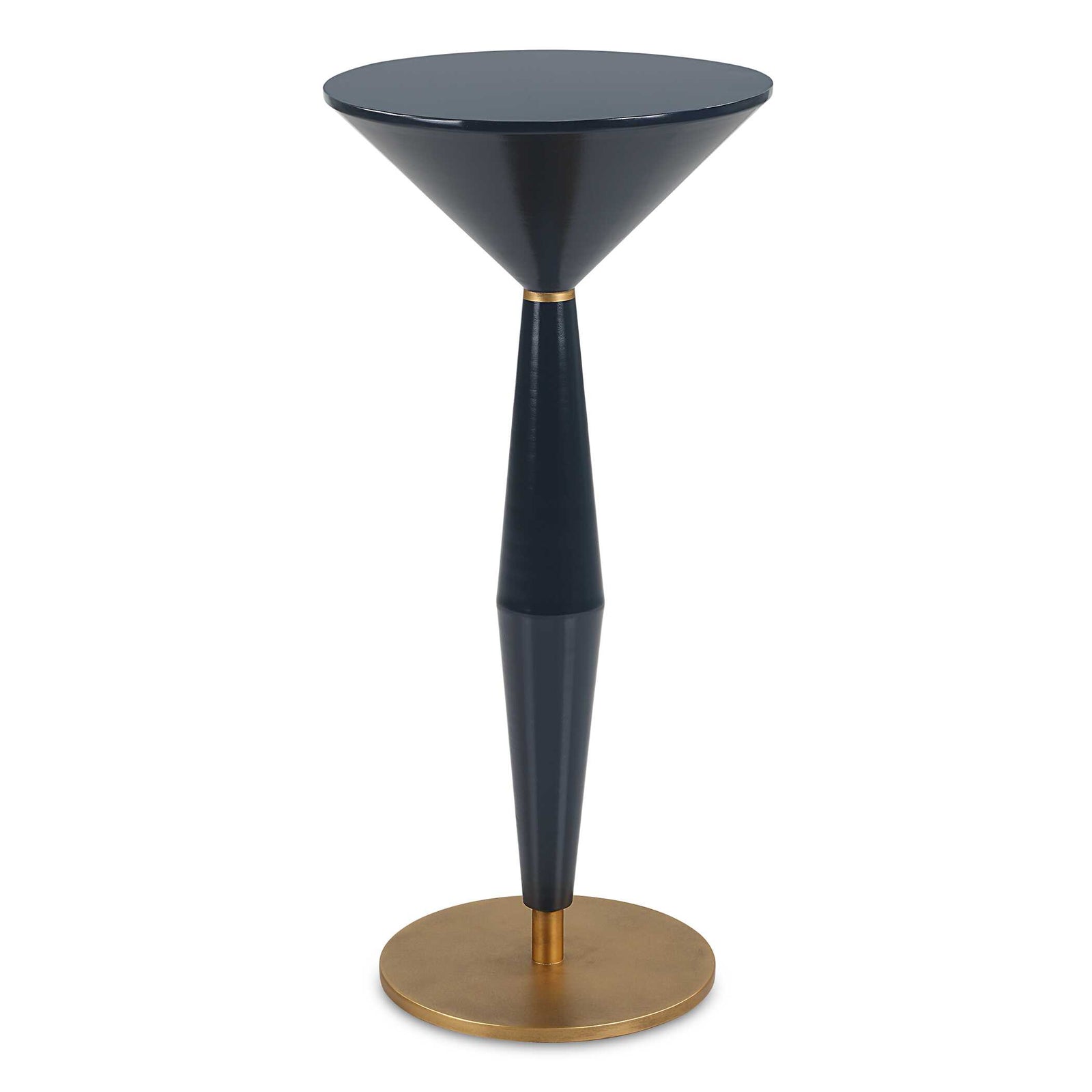 American Home Furniture Uttermost Luster Navy Blue Accent Table