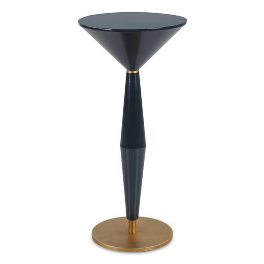 American Home Furniture Uttermost Luster Navy Blue Accent Table