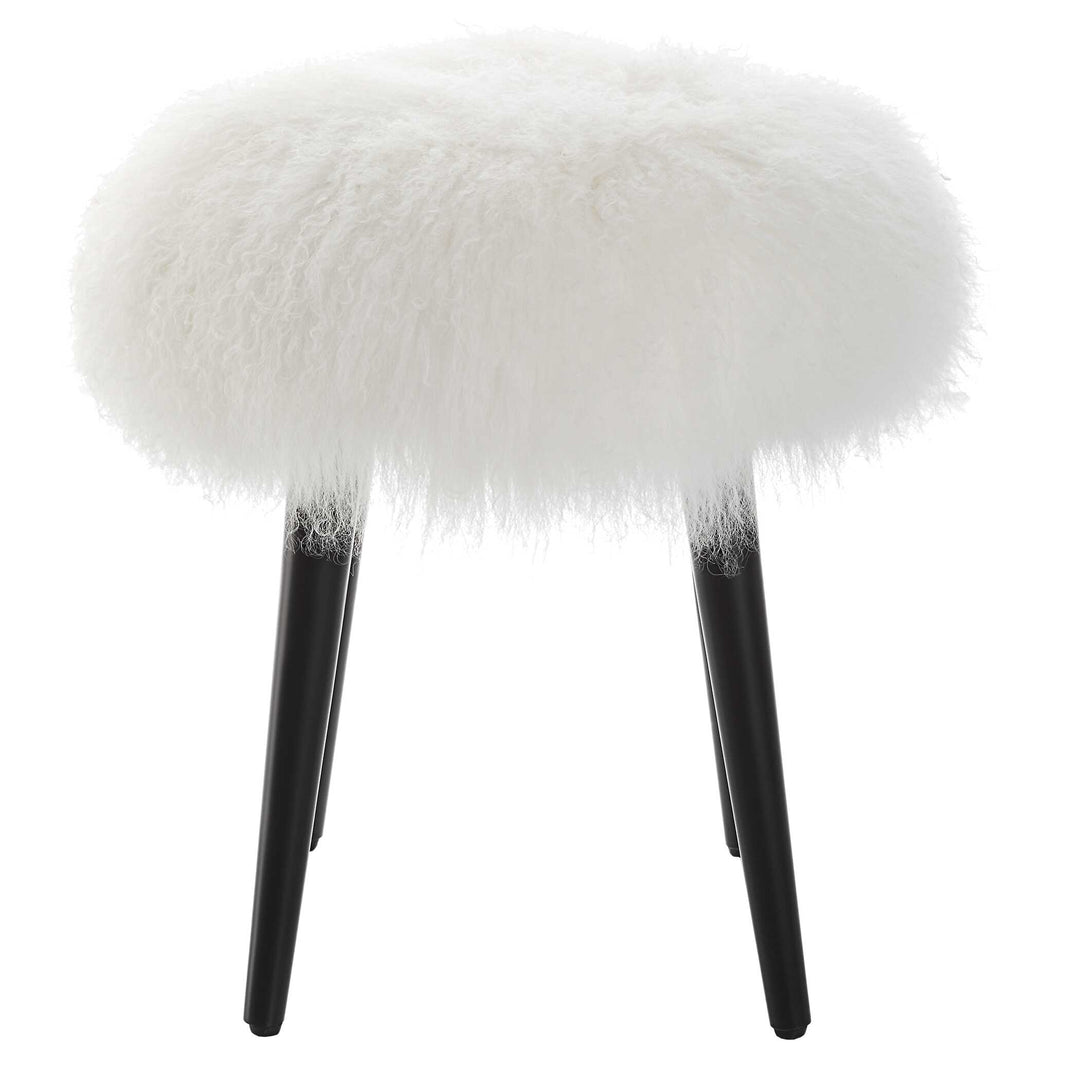 American Home Furniture Uttermost Wooly Sheepskin Accent Stool