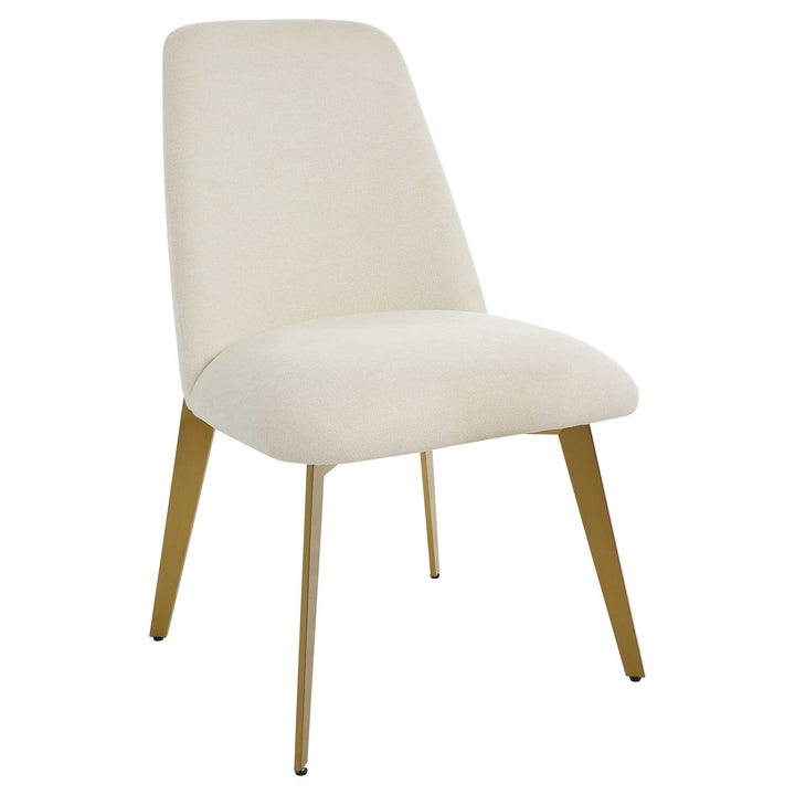 American Home Furniture Uttermost Vantage Off White Fabric Dining Chair Set of 2