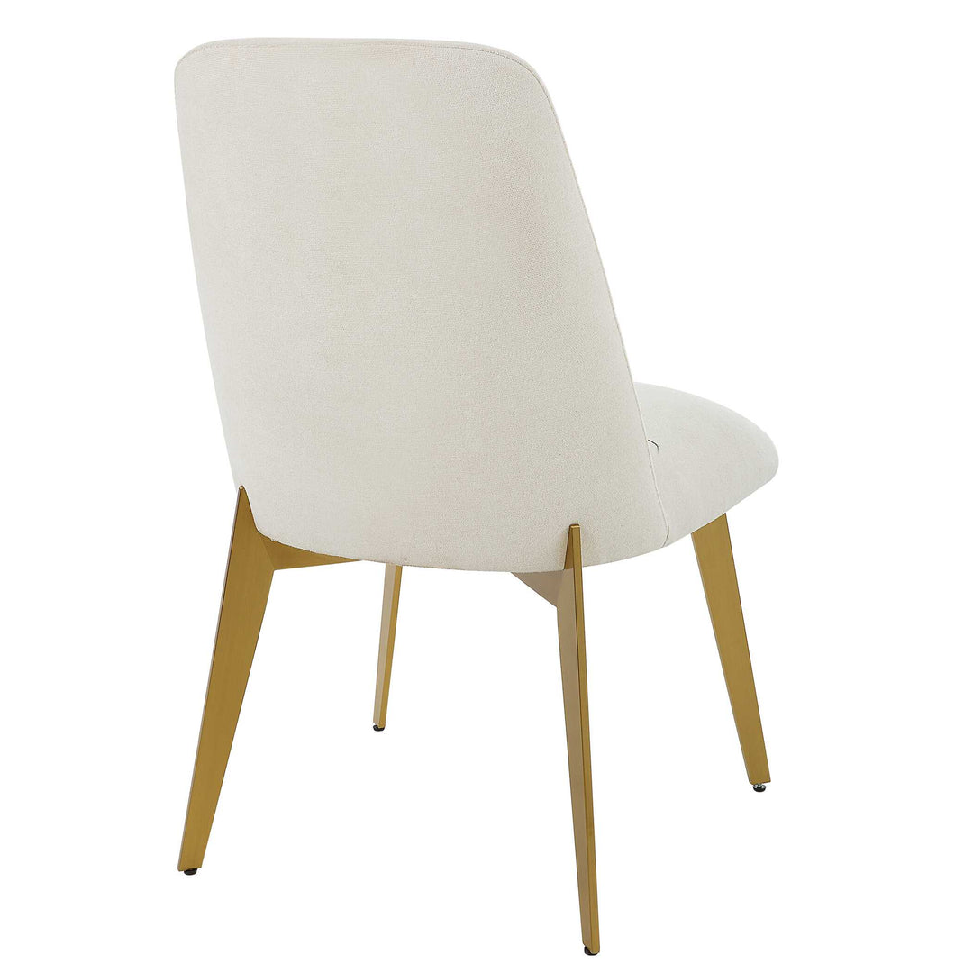 American Home Furniture Uttermost Vantage Off White Fabric Dining Chair Set of 2