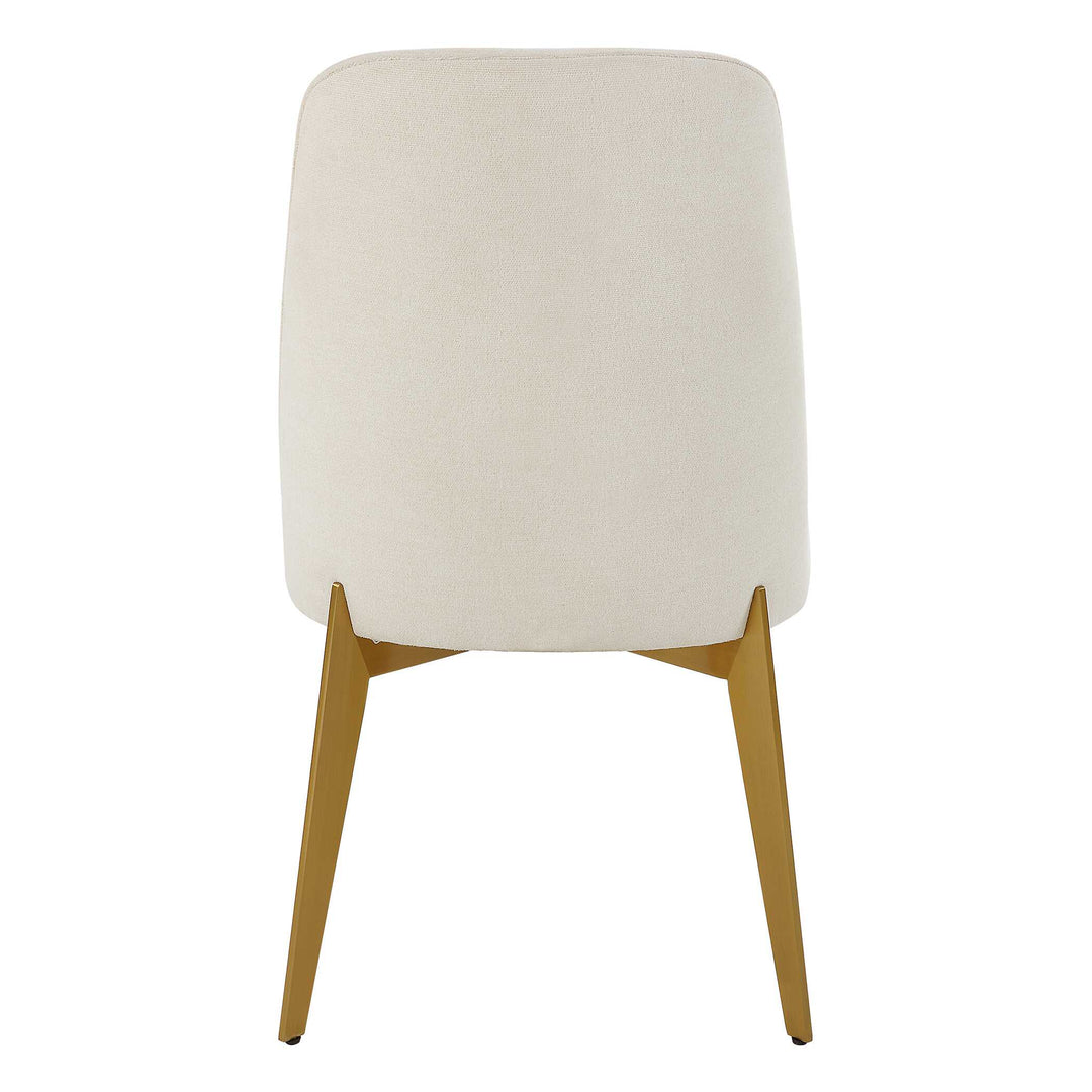 American Home Furniture Uttermost Vantage Off White Fabric Dining Chair Set of 2