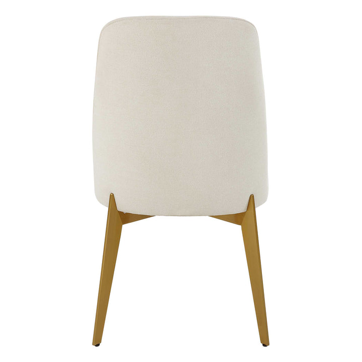 American Home Furniture Uttermost Vantage Off White Fabric Dining Chair Set of 2