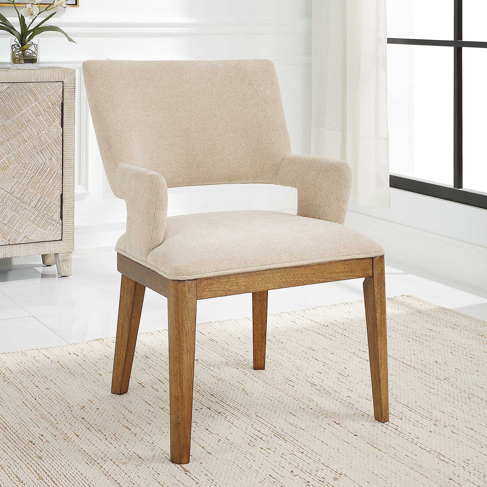 American Home Furniture Uttermost Aspect Mid-Century Dining Chair Set of 2