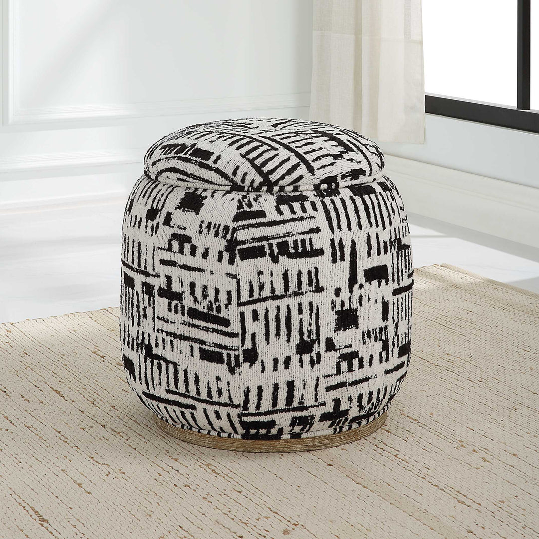 American Home Furniture Uttermost Dialogue Poof Ottoman