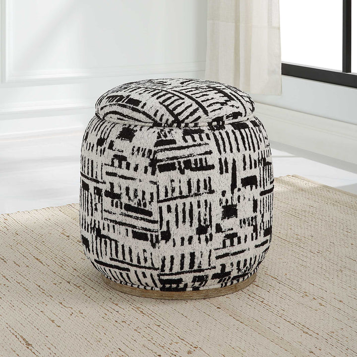 American Home Furniture Uttermost Dialogue Poof Ottoman