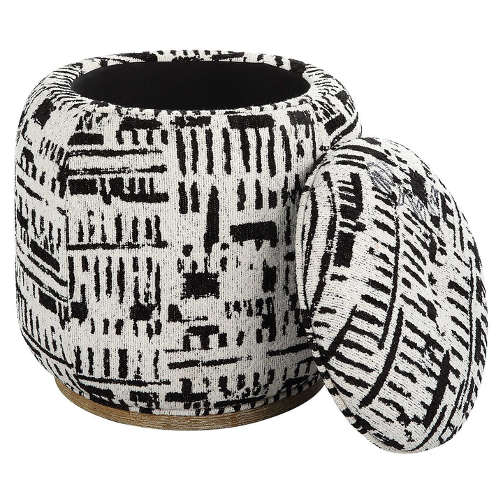 American Home Furniture Uttermost Dialogue Poof Ottoman