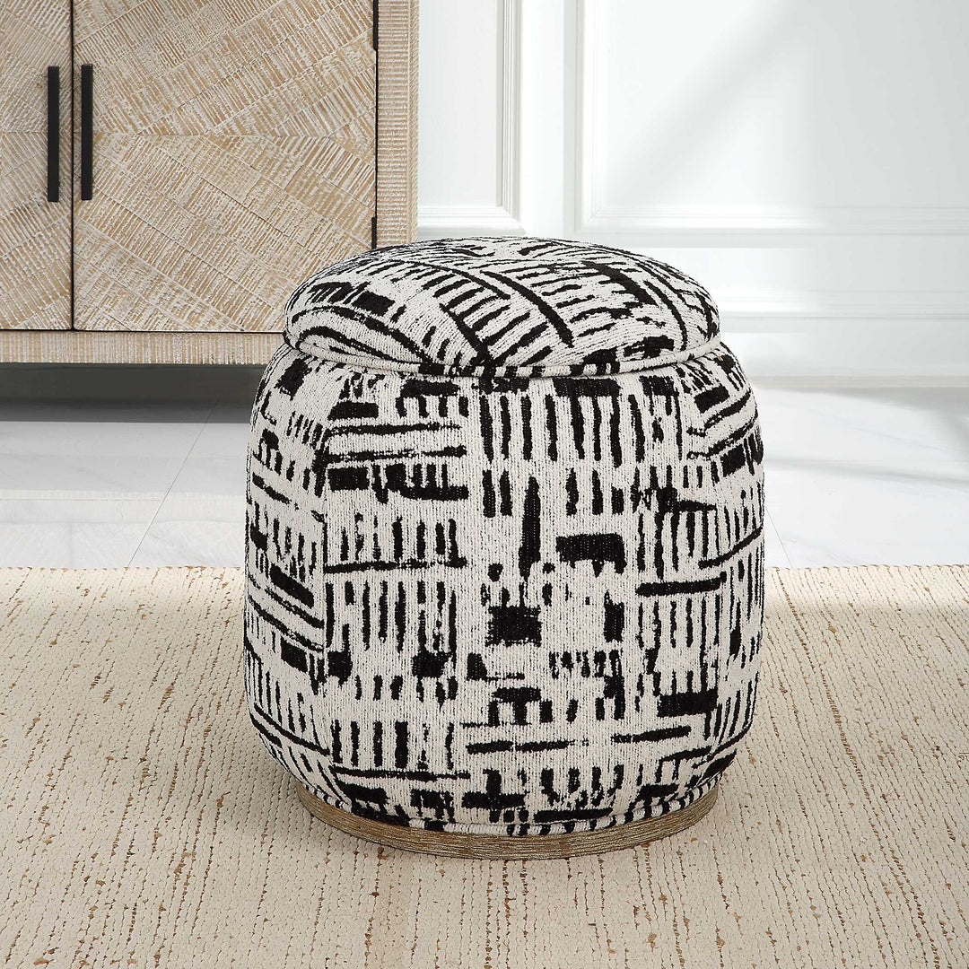 American Home Furniture Uttermost Dialogue Poof Ottoman