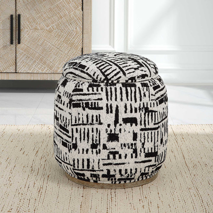 American Home Furniture Uttermost Dialogue Poof Ottoman