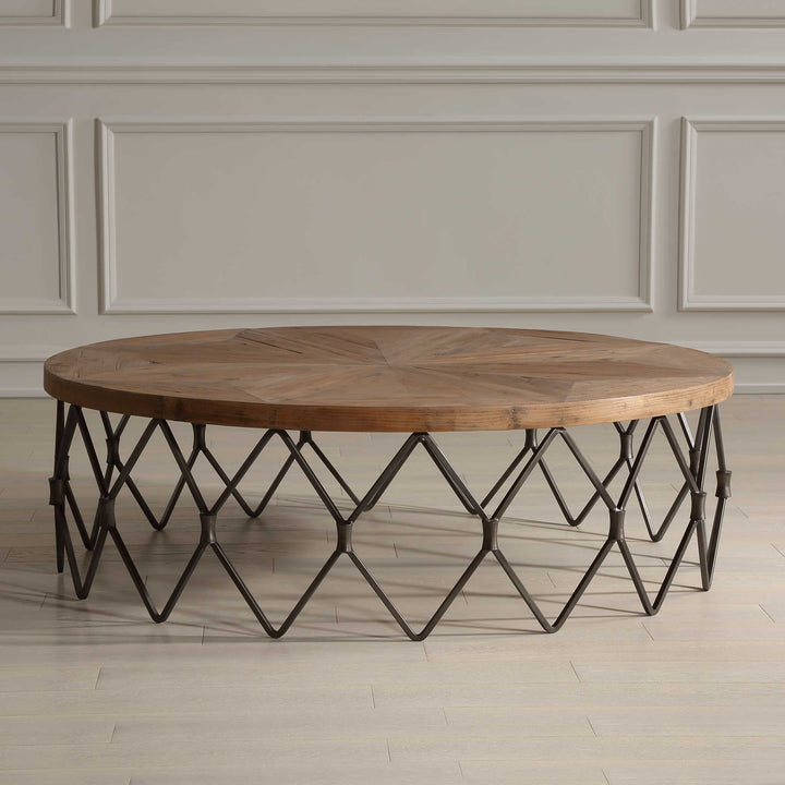 American Home Furniture Uttermost Chain Reaction Wooden Coffee Table