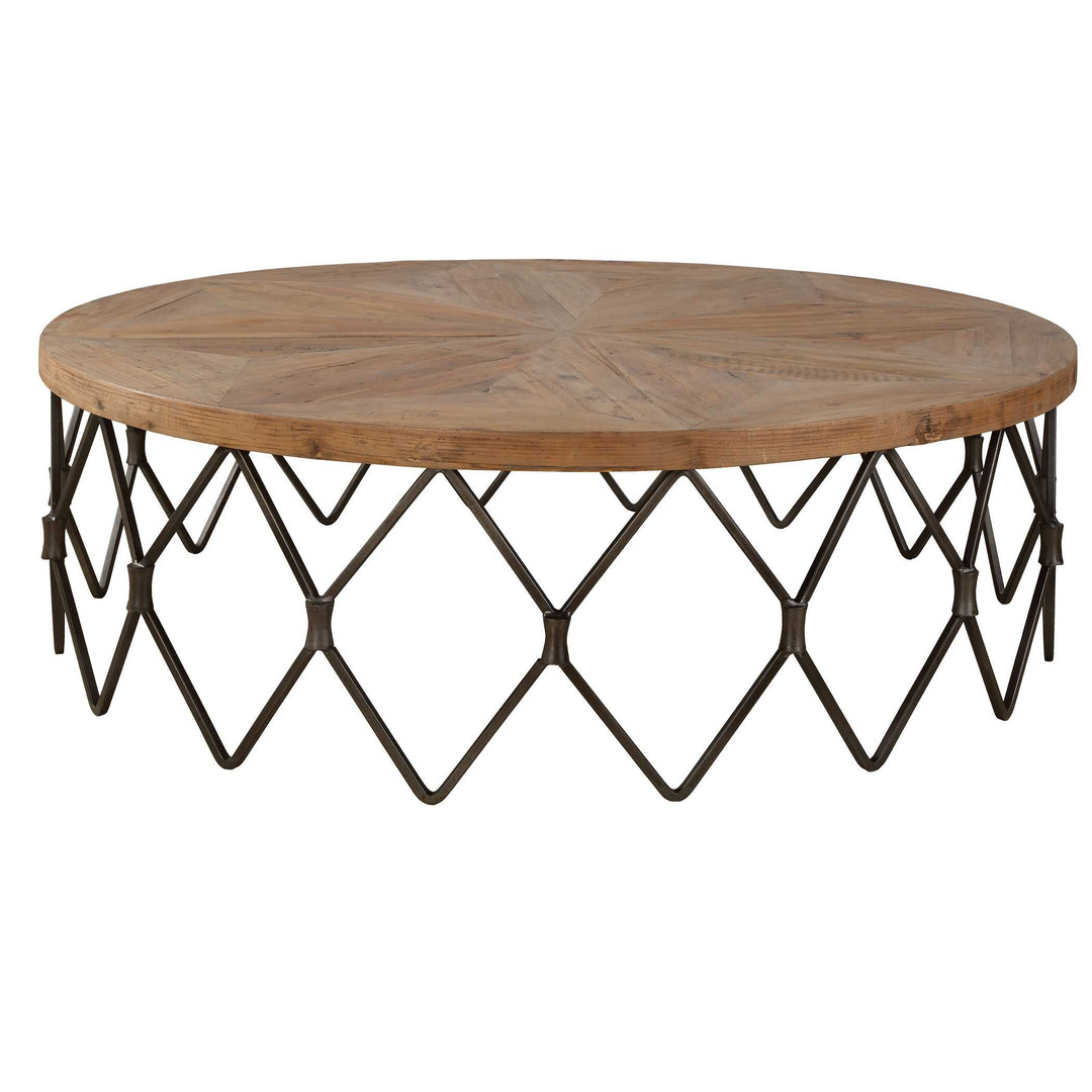 American Home Furniture Uttermost Chain Reaction Wooden Coffee Table