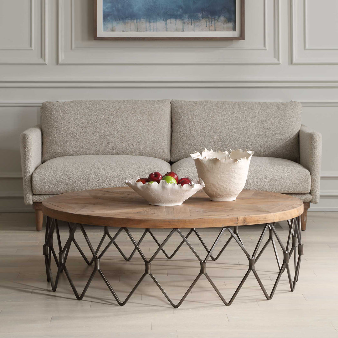 American Home Furniture Uttermost Chain Reaction Wooden Coffee Table