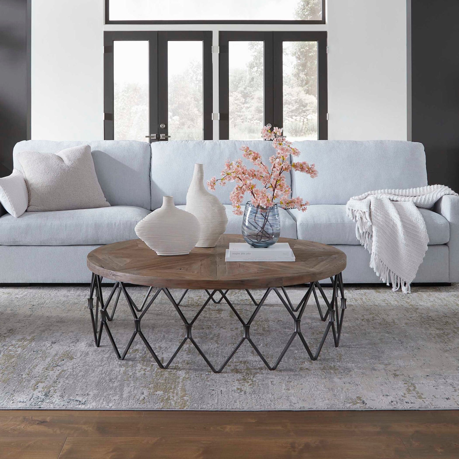 American Home Furniture Uttermost Chain Reaction Wooden Coffee Table