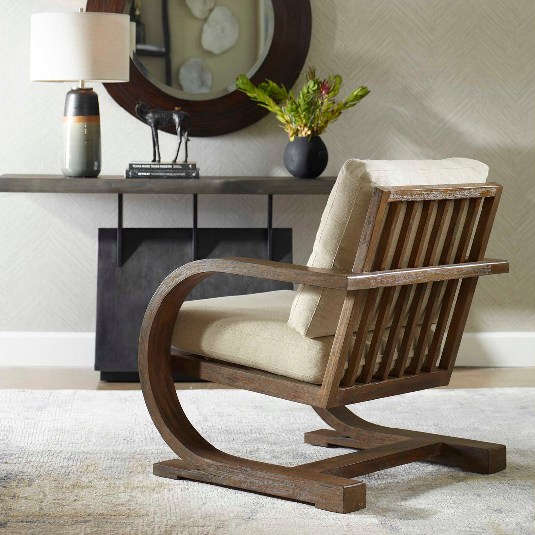 American Home Furniture Uttermost Bedrich Wooden Accent Chair