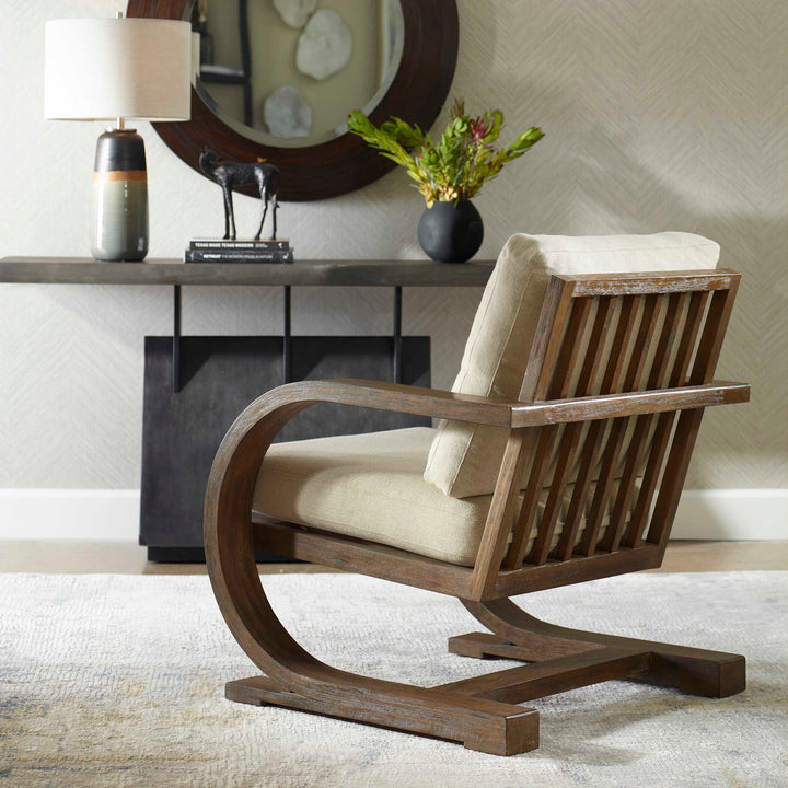 American Home Furniture Uttermost Bedrich Wooden Accent Chair