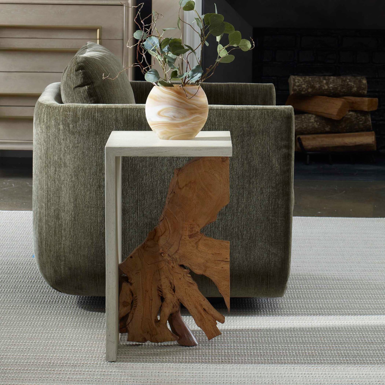 American Home Furniture Uttermost Intersect Modern Accent Table
