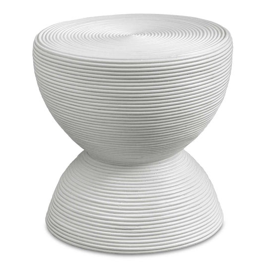 American Home Furniture Uttermost Bongo White Rattan Side Table