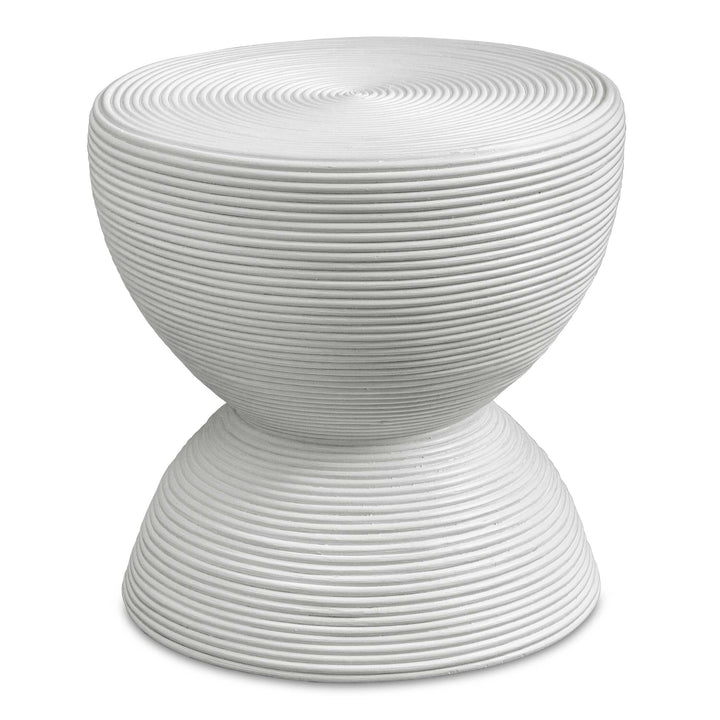 American Home Furniture Uttermost Bongo White Rattan Side Table