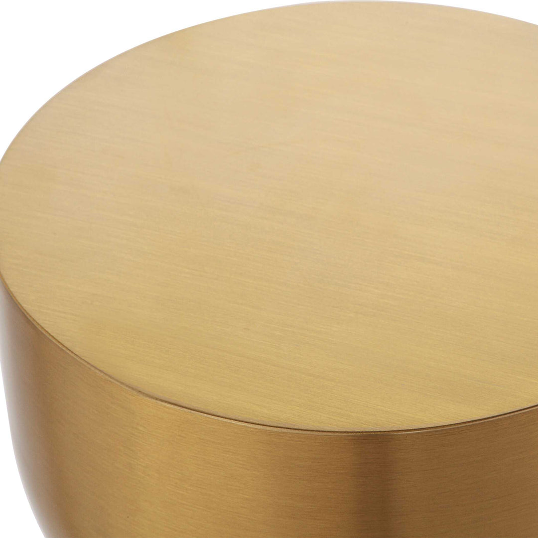 American Home Furniture Uttermost Golden Vessel Modern Accent Table