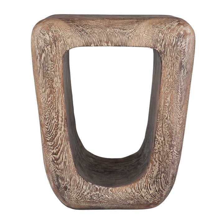 American Home Furniture Uttermost Loophole Bleached Wash Accent Stool