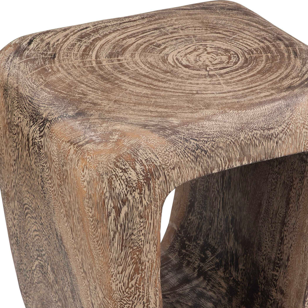 American Home Furniture Uttermost Loophole Bleached Wash Accent Stool