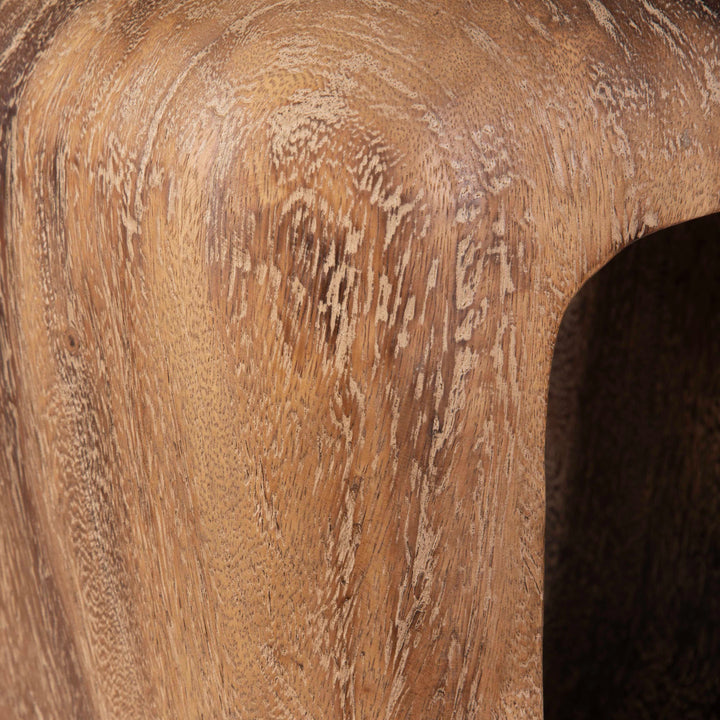 American Home Furniture Uttermost Loophole Bleached Wash Accent Stool
