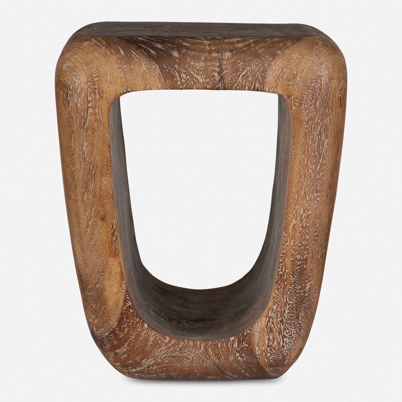 American Home Furniture Uttermost Loophole Bleached Wash Accent Stool