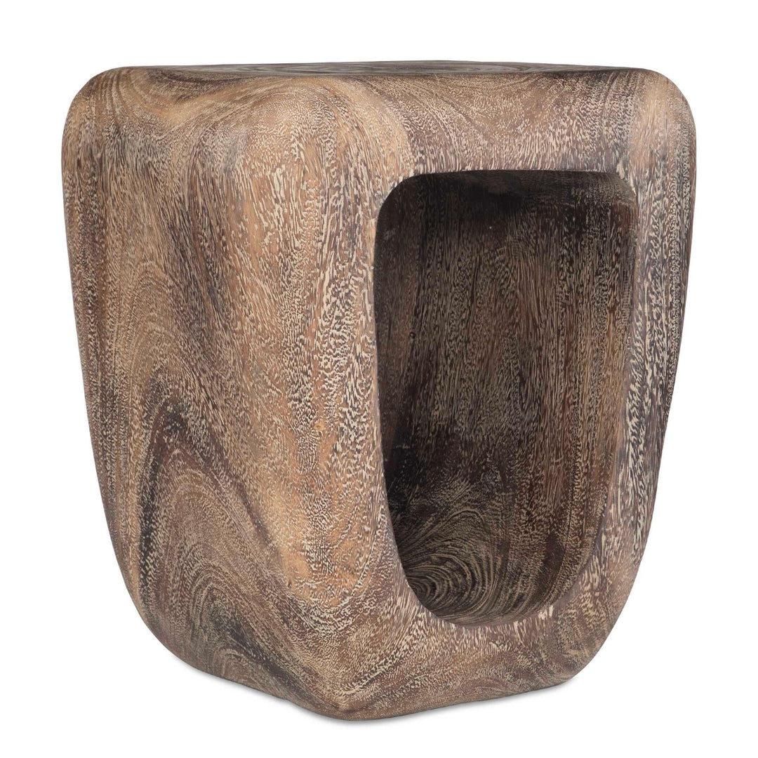 Loophole Bleached Wash Accent Stool - AmericanHomeFurniture