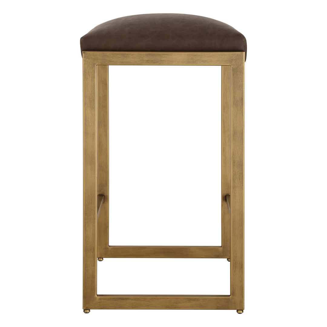 American Home Furniture | Uttermost - Atticus Gold Counter Stool