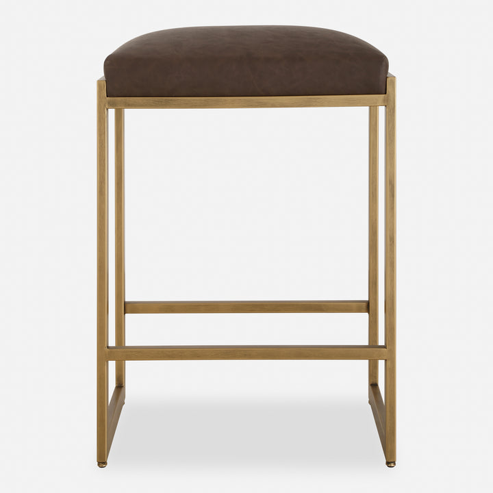 American Home Furniture | Uttermost - Atticus Gold Counter Stool