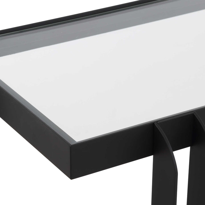 American Home Furniture Uttermost Shadow Black Iron Console Table