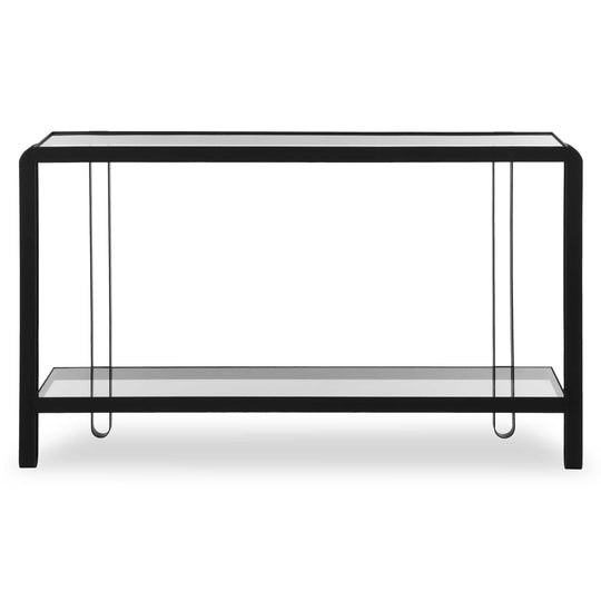 American Home Furniture Uttermost Shadow Black Iron Console Table
