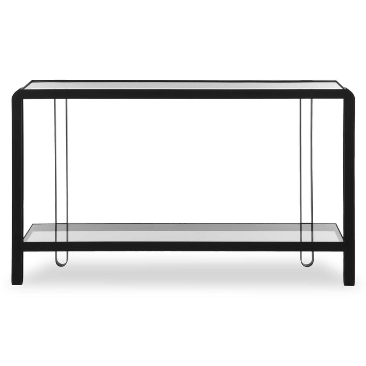 American Home Furniture Uttermost Shadow Black Iron Console Table