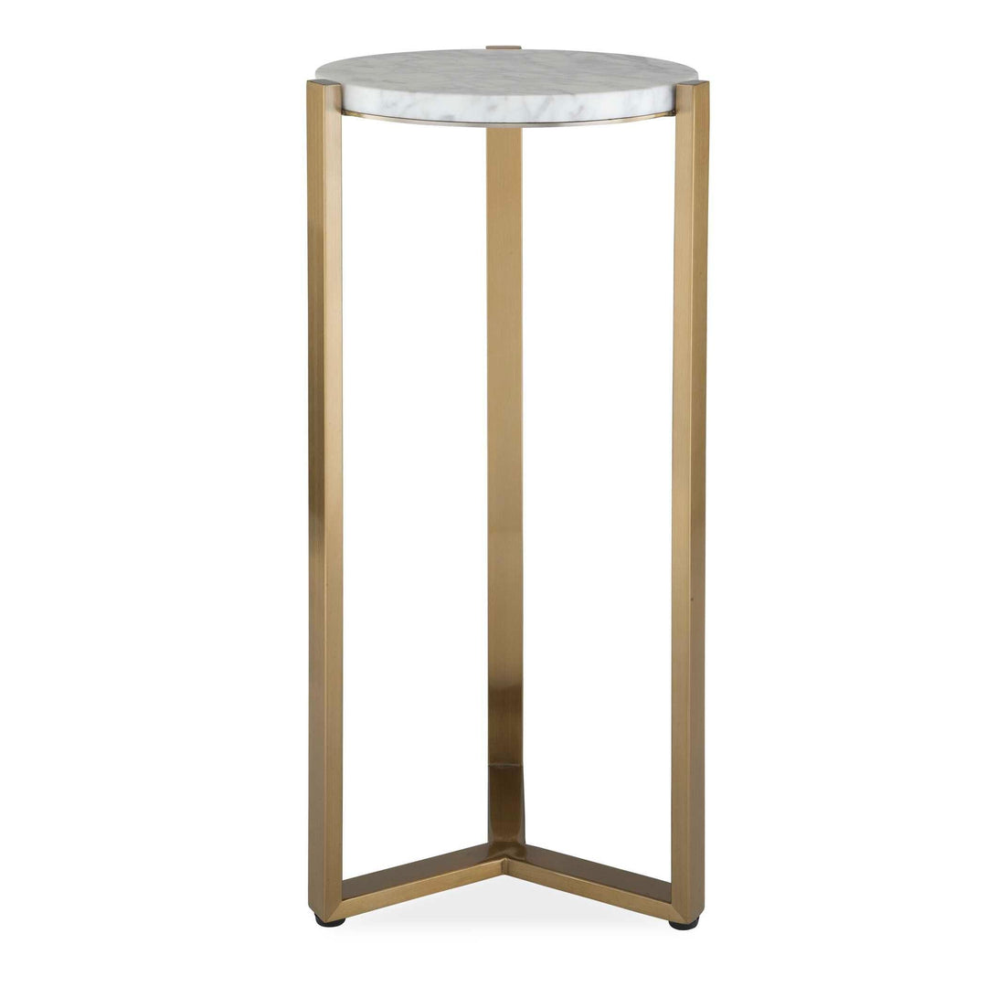 Pietra Carrara Marble Drink Table - AmericanHomeFurniture