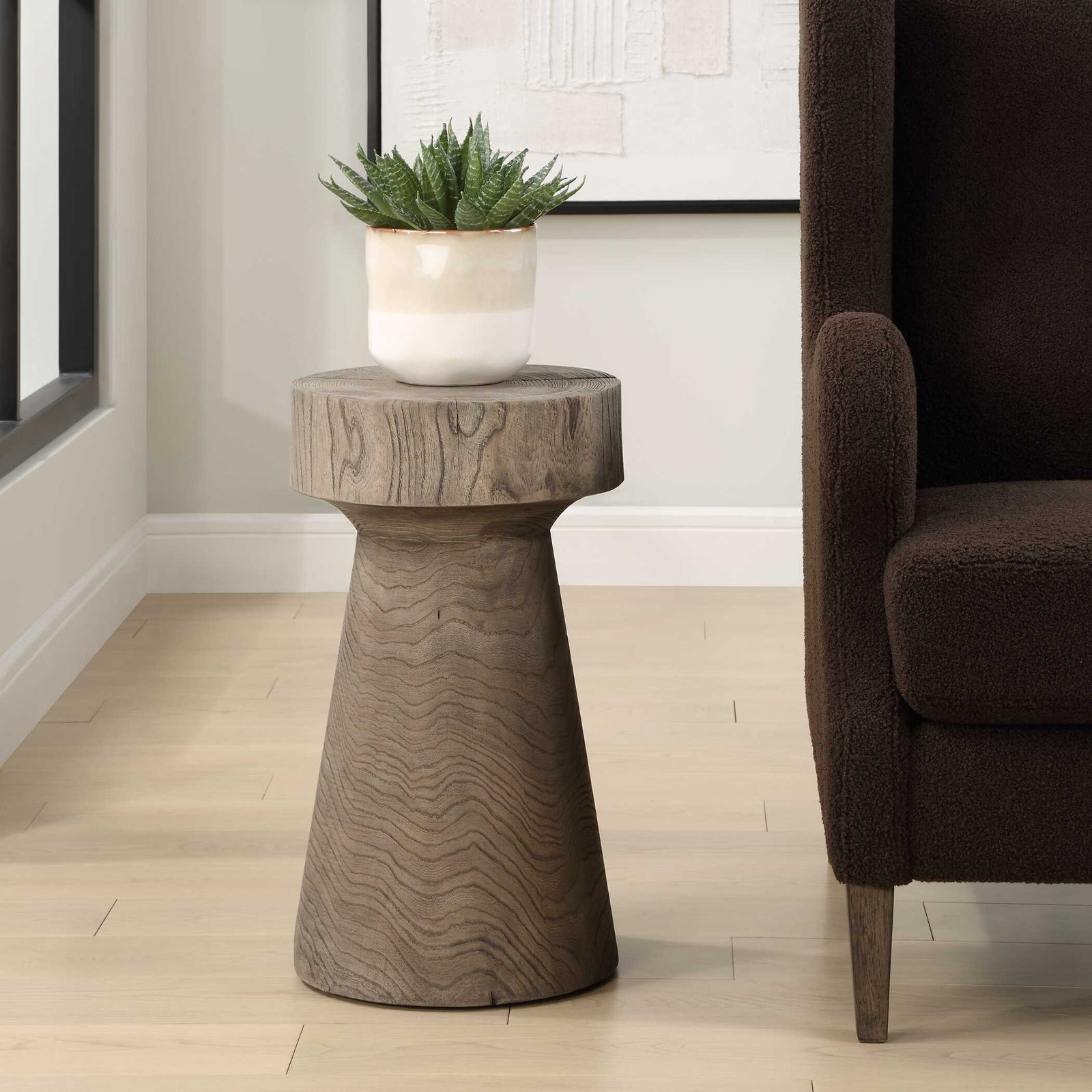 American Home Furniture Uttermost Tree Trails Oak Accent Table