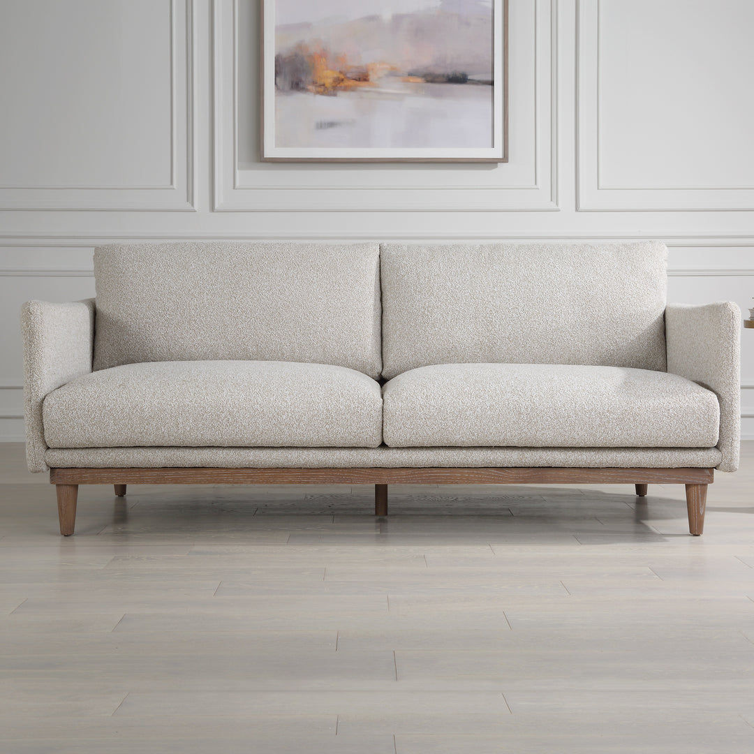 American Home Furniture Uttermost Freefall Gray Ceruse Sofa