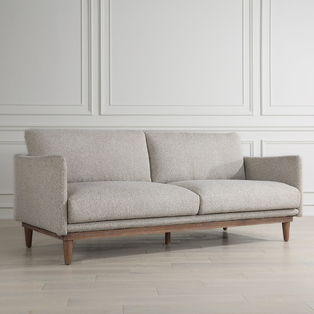 American Home Furniture Uttermost Freefall Gray Ceruse Sofa