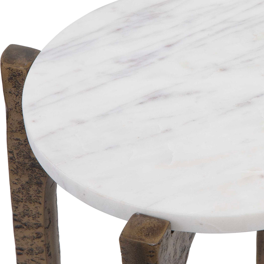 American Home Furniture Uttermost Vivi Marble Drink Table