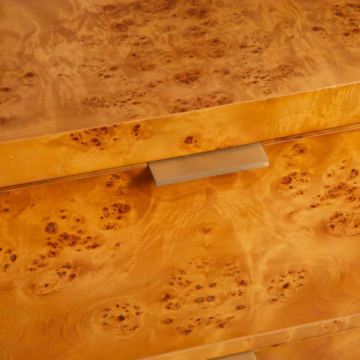 American Home Furniture Uttermost Indus 2 Drawer Burl Chest