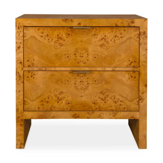 American Home Furniture Uttermost Indus 2 Drawer Burl Chest