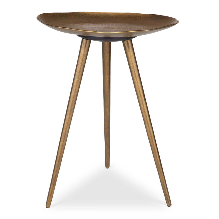American Home Furniture Uttermost Lily Pad Antique Brass Accent Table