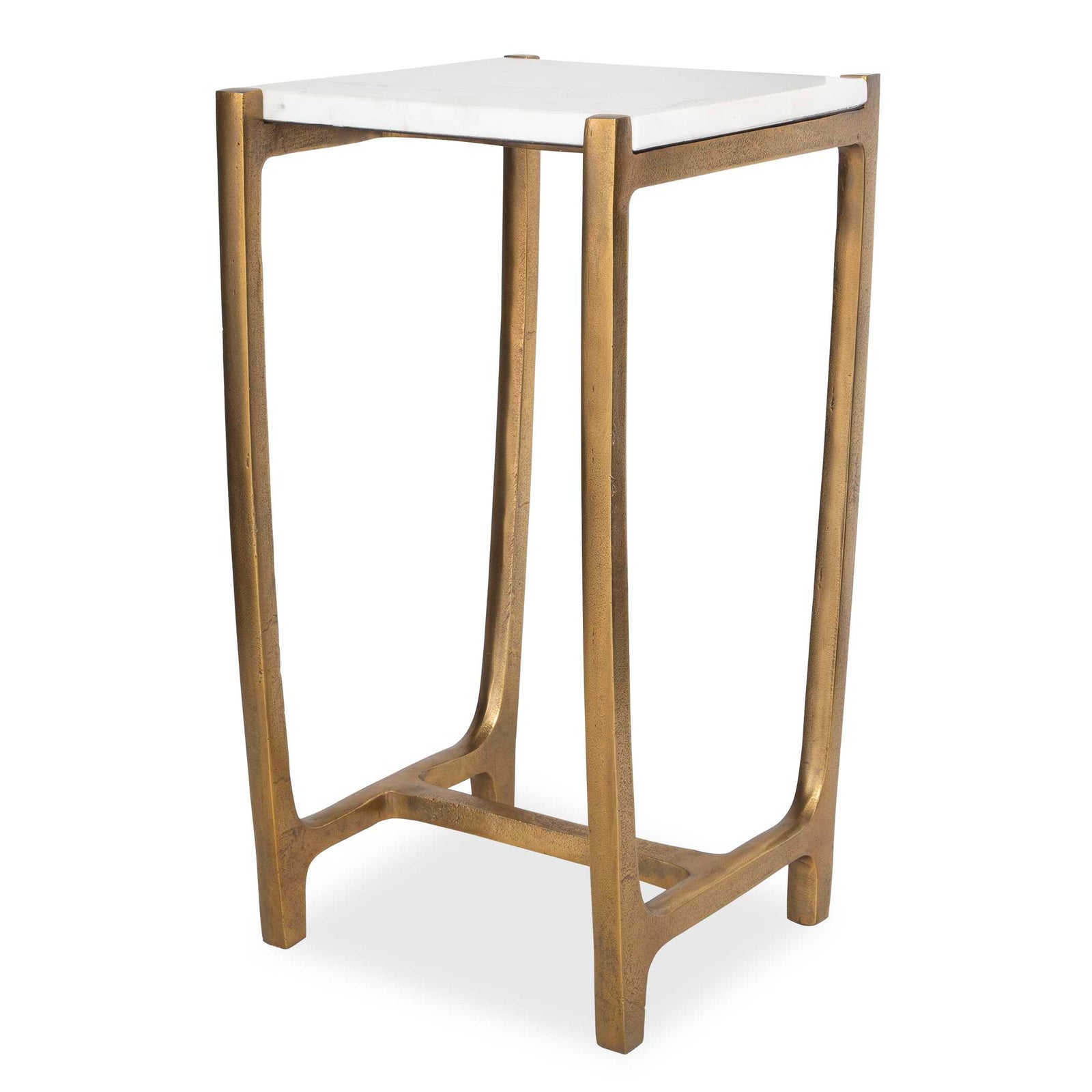 American Home Furniture Uttermost Affinity White Marble Accent Table