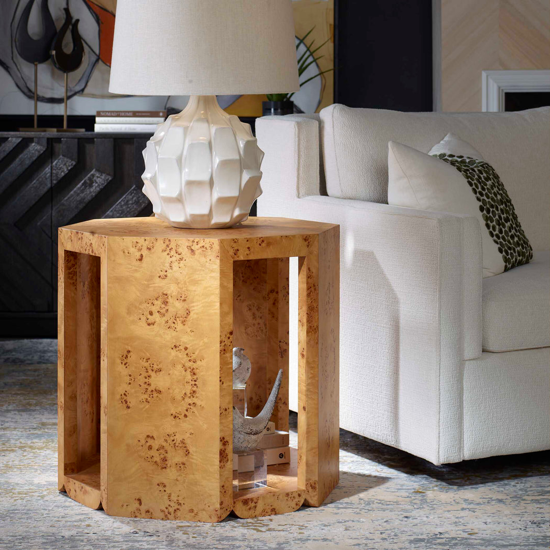 American Home Furniture Uttermost Indus Burl Side Table
