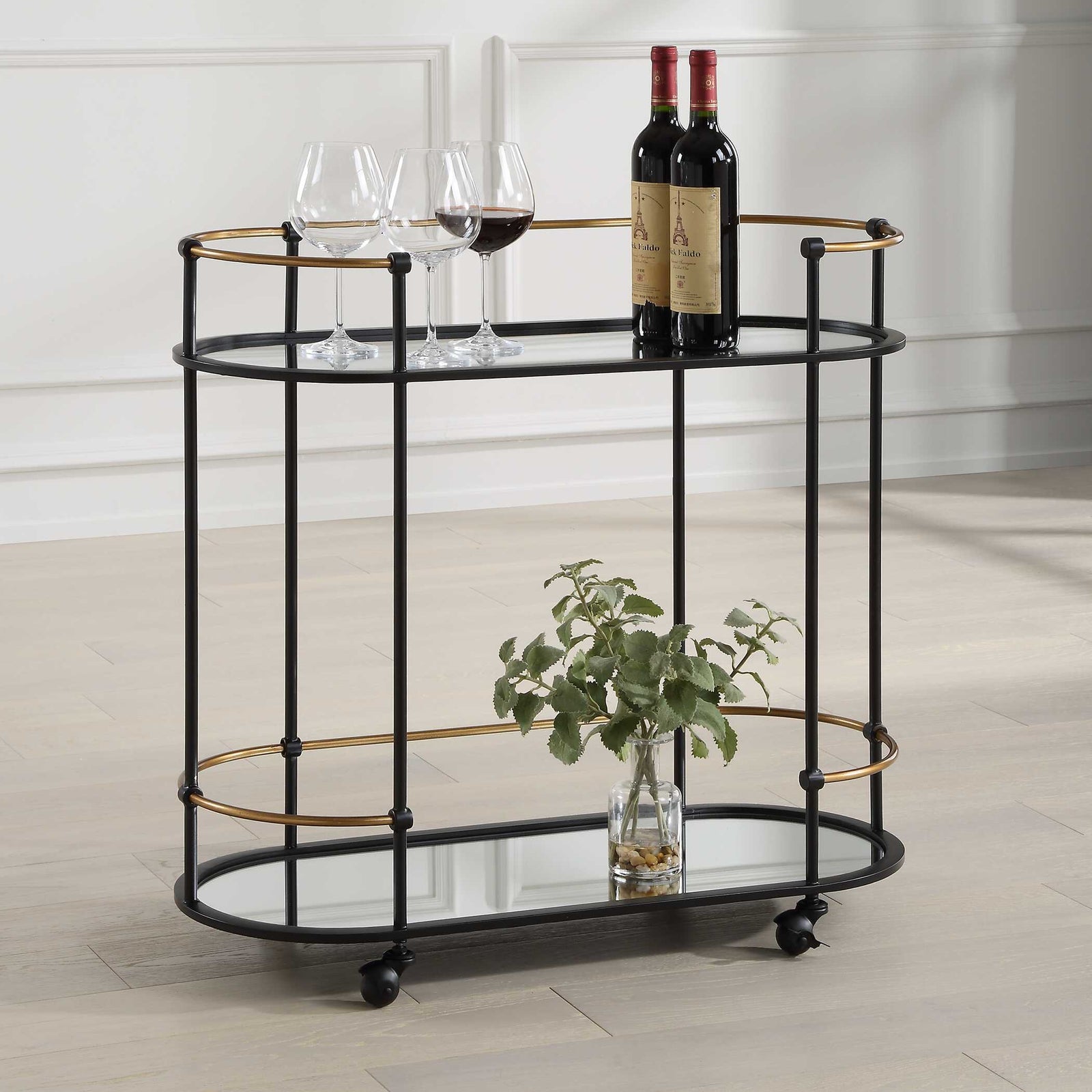 American Home Furniture Uttermost Andre Iron Bar Cart
