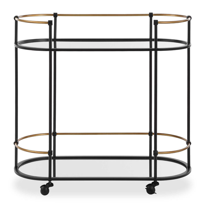 American Home Furniture Uttermost Andre Iron Bar Cart