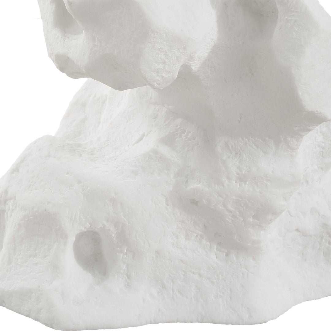 American Home Furniture Uttermost Remnant White Stone Drink Table