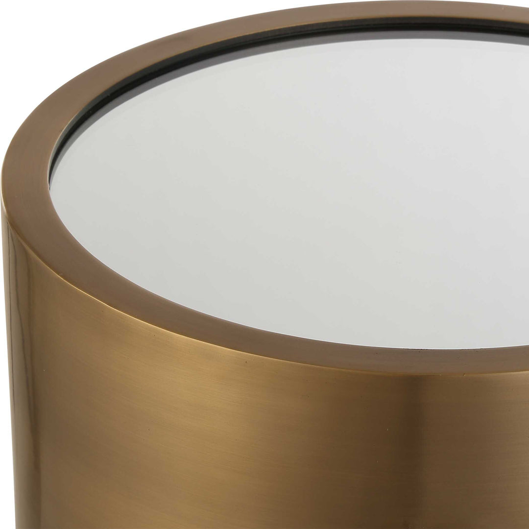 American Home Furniture Uttermost Achilles Brass Drink Table