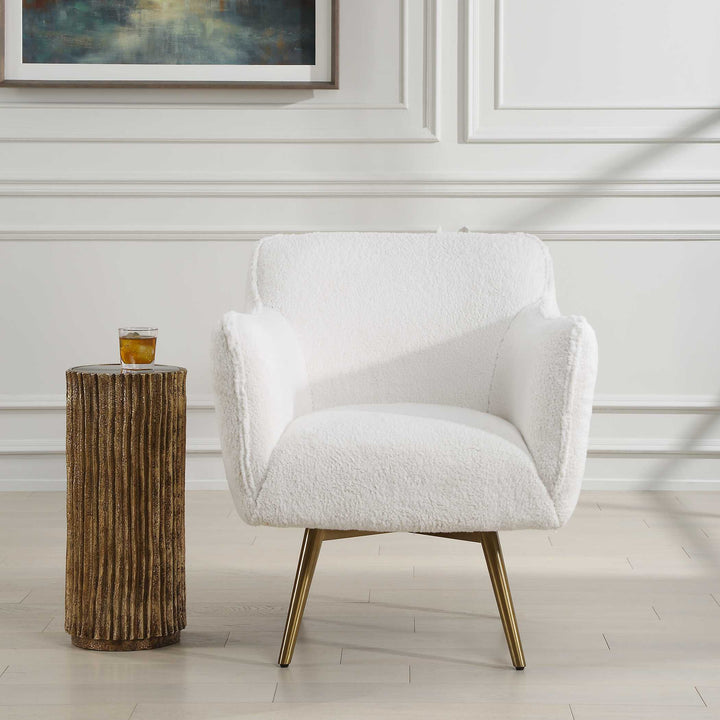 American Home Furniture Uttermost Oasis White Swivel Chair